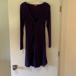 MICHELLE JONAS LONG SLEEVE PURPLE DRESS